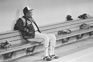 Dugout Prints: Frank Robinson Sitting Alone in Dugout