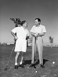 Frank Sinatra And Agent On Golf Course