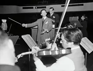 Orchestra Prints: Frank Sinatra Conducting With Cigarette