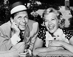 Frank Sinatra And Dinah Shore W/Dog
