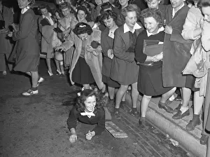 Gutter Prints: Frank Sinatra Fans Crowd Streets