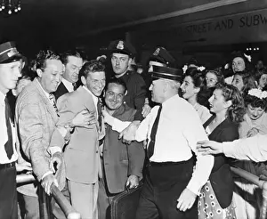 Adoration Prints: Frank Sinatra Mobbed by Fans