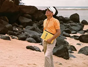 Script Prints: Frank Sinatra with Script at Seashore