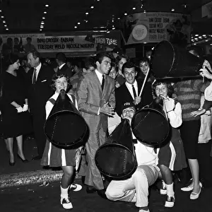 Frankie Avalon and Fabian with Cheerleaders