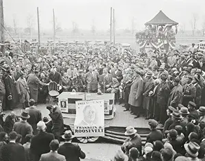 Rhetoric Prints: Franklin D. Roosevelt Addressing Crowd