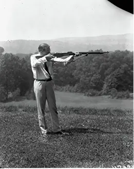 Democrat Prints: Franklin D. Roosevelt Aiming Rifle