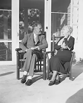 Warm Springs Prints: Franklin D. Roosevelt Conversing with Martha Berry