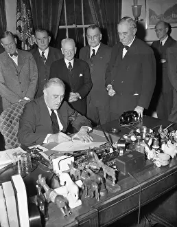 Franklin D. Roosevelt at Desk