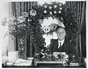 Franklin D. Roosevelt at His Desk