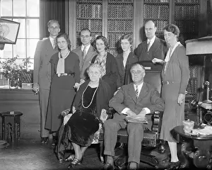 Birthday Prints: Franklin D. Roosevelt and Family Posing at Home