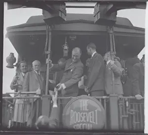 Franklin D. Roosevelt Greeting Admirer