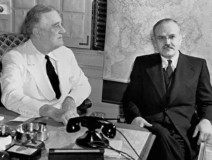 Soviet Prints: Franklin D. Roosevelt Meets With Foreign Minister Vyacheslav Molotov