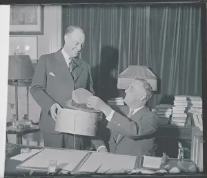 Albany Prints: Franklin D. Roosevelt Retiring Lucky Campaign Hat