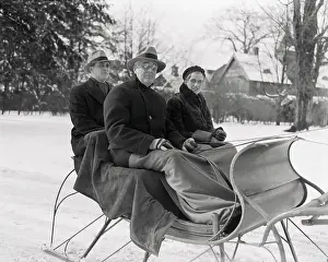 Franklin D. Roosevelt Riding with His Daughter and Son-in-Law