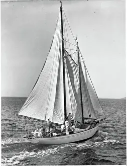 Boater Prints: Franklin D. Roosevelt Sailing with Family
