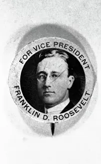 Message Pin Prints: Franklin D. Roosevelt Vice Presidential Campaign Button