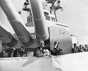 Saluting Prints: Franklin Delano Roosevelt on a Battleship