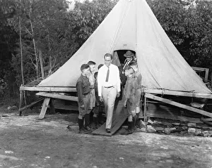 Dress Shirt Prints: Franklin Delano Roosevelt Inspecting Boy Scout Camp