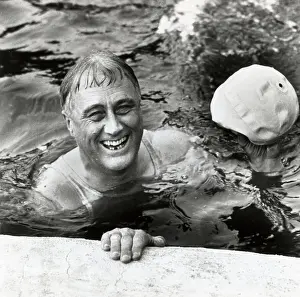 Hyde Park Prints: Franklin Delano Roosevelt in Pool