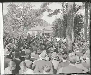 Rhetoric Prints: Franklin Roosevelt Addressing Large Crowd