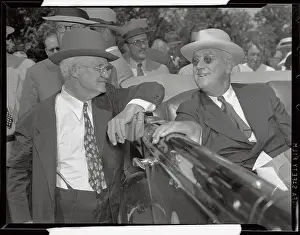 Franklin Roosevelt Campaigning For and With David J. Lewis