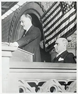 Rhetoric Prints: Franklin Roosevelt Delivering a Speech