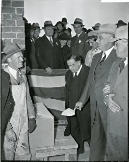 Franklin Roosevelt Holding Trowel