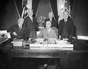 Ambassador Prints: Franklin Roosevelt with Japanese Delegates