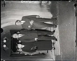 Hyde Park Prints: Franklin Roosevelt and Mother with Bodyguard Leave Church