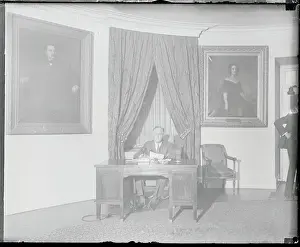 Franklin Roosevelt Seated at His Desk