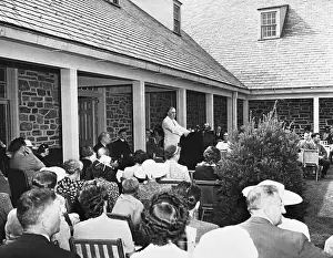 Library Prints: Franklin Roosevelt Speaking at Library Dedication Ceremony