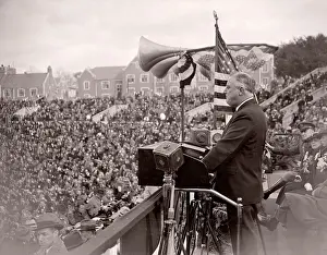 Podium Prints: Franklin Roosevelt Speaking at Podium