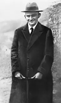 Franz Kafka Wearing Fedora and Overcoat