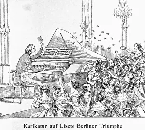 Concert Prints: Franz Liszt During Concert in Berlin