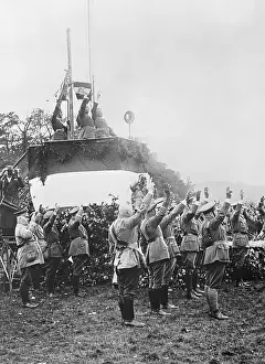 Wilhelm Prints: Franz Seldt Attending Soldier Review Ceremony