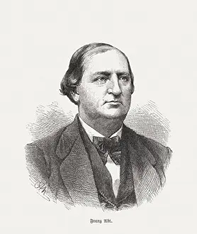 Franz Wilhelm Abt (1819-1885), German composer, wood engraving, published 1893