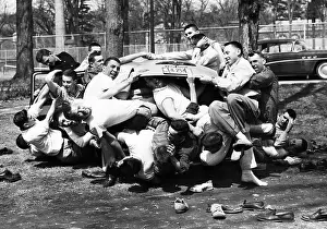 Members Prints: Frat Members Crowd Into Car