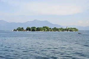 Lakes Prints: Fraueninsel, Womens Island, Lake Chiemsee, Chiemgau, Bavaria, Germany, Europe