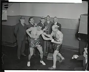 Fred Apostoli and Marcel Thil at Weigh In Squaring off