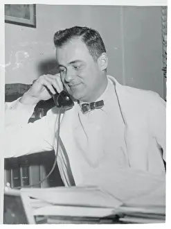 Robbins Prints: Fred C. Robbins on Telephone