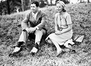 Tournament Prints: Fred Corcoran and Mrs. Dick Metz Seated