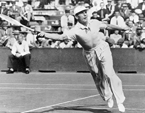 Championship Prints: Fred Perry Playing Tennis