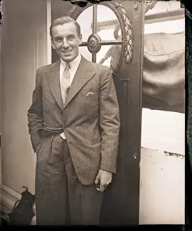 Fred Perry Posing Aboard Ship