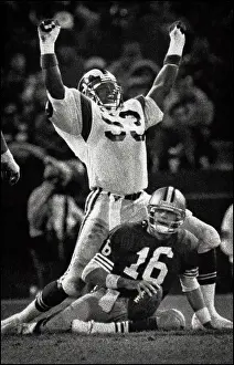 San Francisco 49ers Prints: Fred Strickland Celebrates A Sack