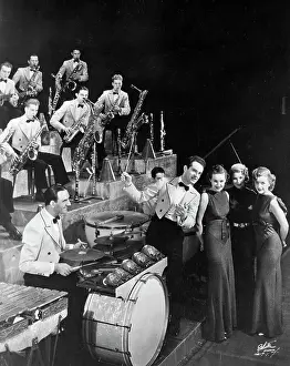 Orchestra Prints: Fred Waring And Lane Sisters