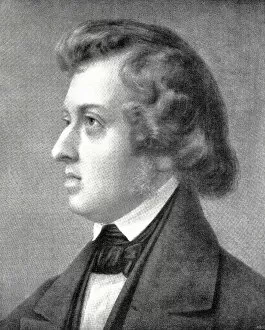 Frederic Chopin, portrait, side view