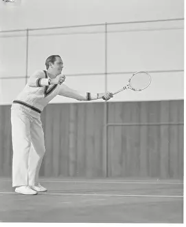 Frederic March Playing Tennis