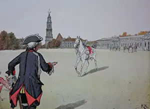 Great Prints: Frederick the Great, Frederick II 1712-1786 and his horse Conde