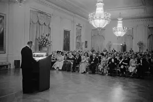 Pearls Prints: Frederick March Reading for White House Guests