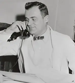 Robbins Prints: Frederick Robbins on Telephone